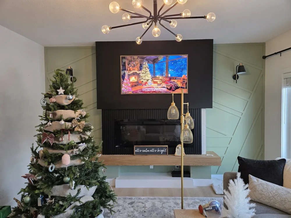 Cozy Christmas fireplace